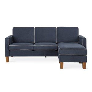 Novogratz Bowen Blue L-Shaped Sectional Sofa