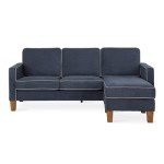 Novogratz Bowen Blue L-Shaped Sectional Sofa