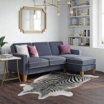 Novogratz Bowen Blue L-Shaped Sectional Sofa