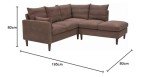 Panana 5-Seater Modern L-Shaped Sofa with USB Port