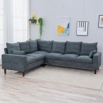 Panana 6-Seater Grey Sectional Corner Sofa