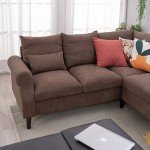 Panana 6-Seater L-Shaped Corner Sofa in Brown