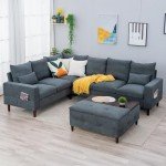 Panana 6-Seater Grey Sectional Corner Sofa