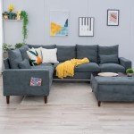 Panana 6-Seater Grey Sectional Corner Sofa