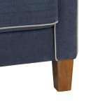 Novogratz Bowen Blue L-Shaped Sectional Sofa