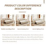 Beige L-Shaped Sofa Bed with Storage