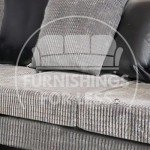 Luca 4-Seater L-Shaped Black & Grey Sofa