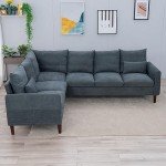 Panana Modern 6-Seater L-Shaped Sofa Couch