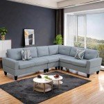 L Shaped Modern Leather Sofa Bed with Chaise