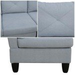 L Shaped Modern Leather Sofa Bed with Chaise