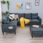 Panana Modern 6-Seater L-Shaped Sofa Couch