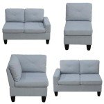 L Shaped Modern Leather Sofa Bed with Chaise