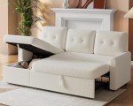 IULULU L-Shaped Convertible Sofa Bed with Storage