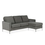 Velvet Grey Novogratz Chapman Sectional Sofa