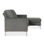 Velvet Grey Novogratz Chapman Sectional Sofa