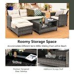 Cozy 4-Piece Outdoor Rattan Sofa Set