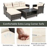 Cozy 4-Piece Outdoor Rattan Sofa Set