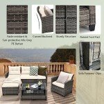 Cozy 4-Piece Outdoor Rattan Sofa Set