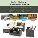 Cozy 4-Piece Outdoor Rattan Sofa Set