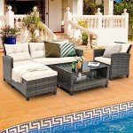 Cozy 4-Piece Outdoor Rattan Sofa Set