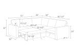 GlasFlength Convertible Sleeper Sofa with Storage