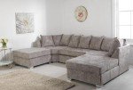 Spacious 6-Seater U-Shaped Sofa Set with Footstools