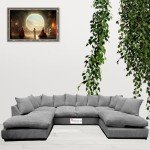 U-Shape Jumbo Cord Sofa for Living Room
