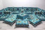 U-Shaped Arabic Majlis Sofa Set with Cushions