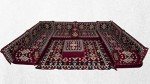 Claret Red U-Shaped Corner Sofa Set