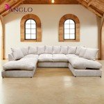 U Shaped Memory Foam Sofa with Removable Covers