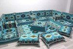 U-Shaped Arabic Majlis Sofa Set with Cushions