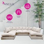 U Shaped Memory Foam Sofa with Removable Covers
