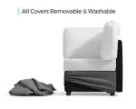 LINSY HOME Modular Corner Sofa with Storage - Dark Grey