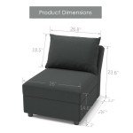 Ainfox Convertible Modular Sectional Sofa with Storage