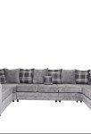 Dark Grey U-Shaped Corner Sofa - 9-Seater