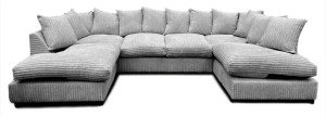 U-Shaped Modular Sofa with Memory Foam Seating