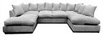 U-Shaped Modular Sofa with Memory Foam Seating