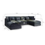 Belgravia U-Shaped High Back Sofa