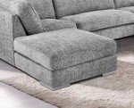 Bishop U-Shaped Grey Chenille Corner Sofa