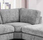 Bishop U-Shaped Grey Chenille Corner Sofa