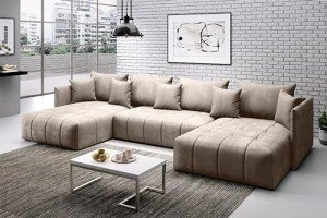 Large U-Shape Sleeper Sofa with Storage - Osaka