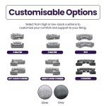 Comfy U Shaped Chenille Sofa with Memory Foam