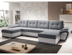 Enzo Modern U-Shaped Sofa Bed with Storage