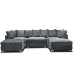 Bishop Grey U-Shaped Corner Sofa