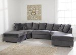 Spacious 6-Seater U-Shaped Velvet Sofa Set