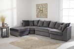 Spacious 6-Seater U-Shaped Velvet Sofa Set