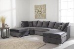 Spacious 6-Seater U-Shaped Velvet Sofa Set