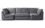 Bishop U-Shape Sofa in Platinum Grey Chenille