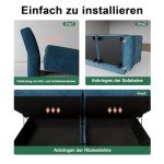 Light Blue Modular Corner Sofa with Storage