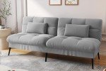 COMHOMA Adjustable 3-Seater Fabric Sofa Bed